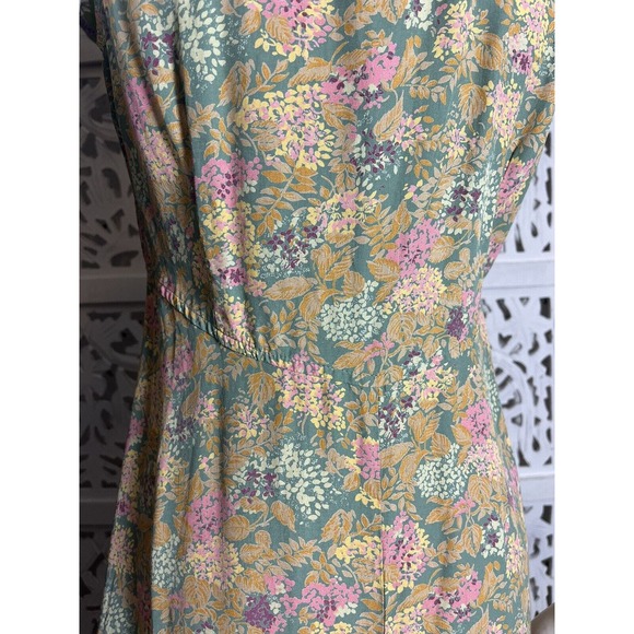 90s Y2K Rabbit Rabbit Rabbit Design Women’s Floral Sleeveless Midi Dress 8P - Picture 9 of 13